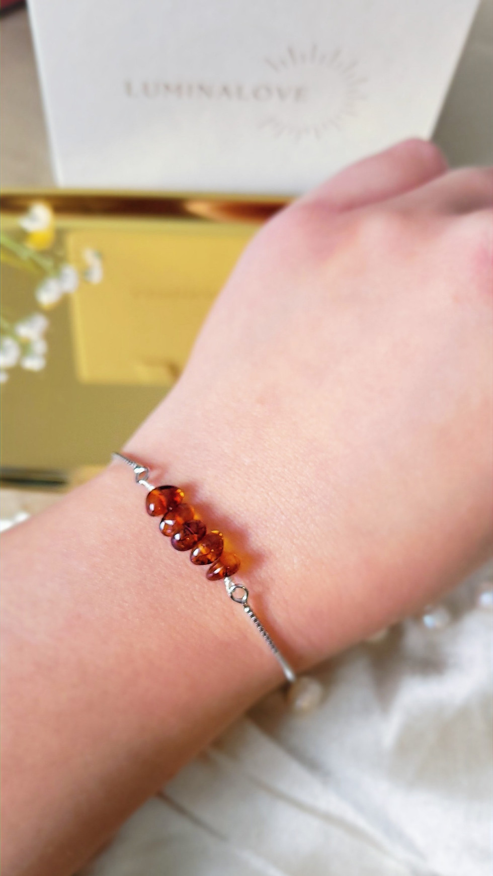 Thumbnail: Aurora Adjustable Amber Bracelet