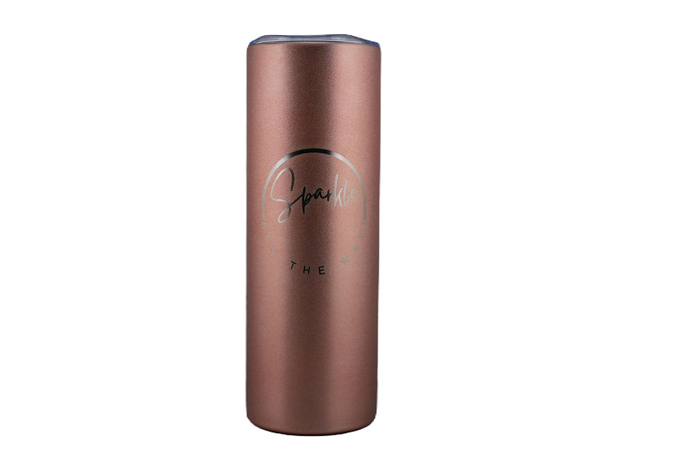 Thumbnail: Skinny Tumbler - Sparkle All The Way - Copper Metallic