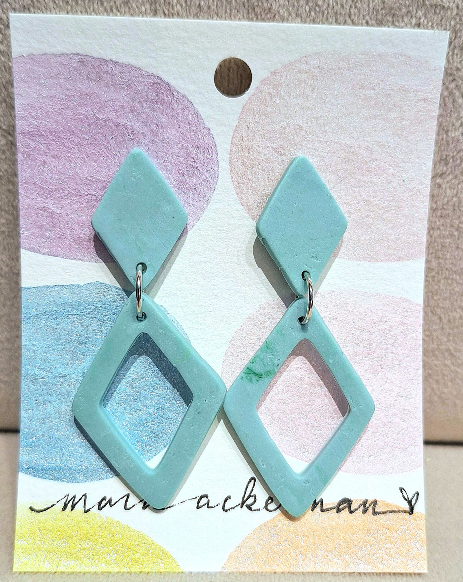 Turquoise Geometric Earrings (no. 8)