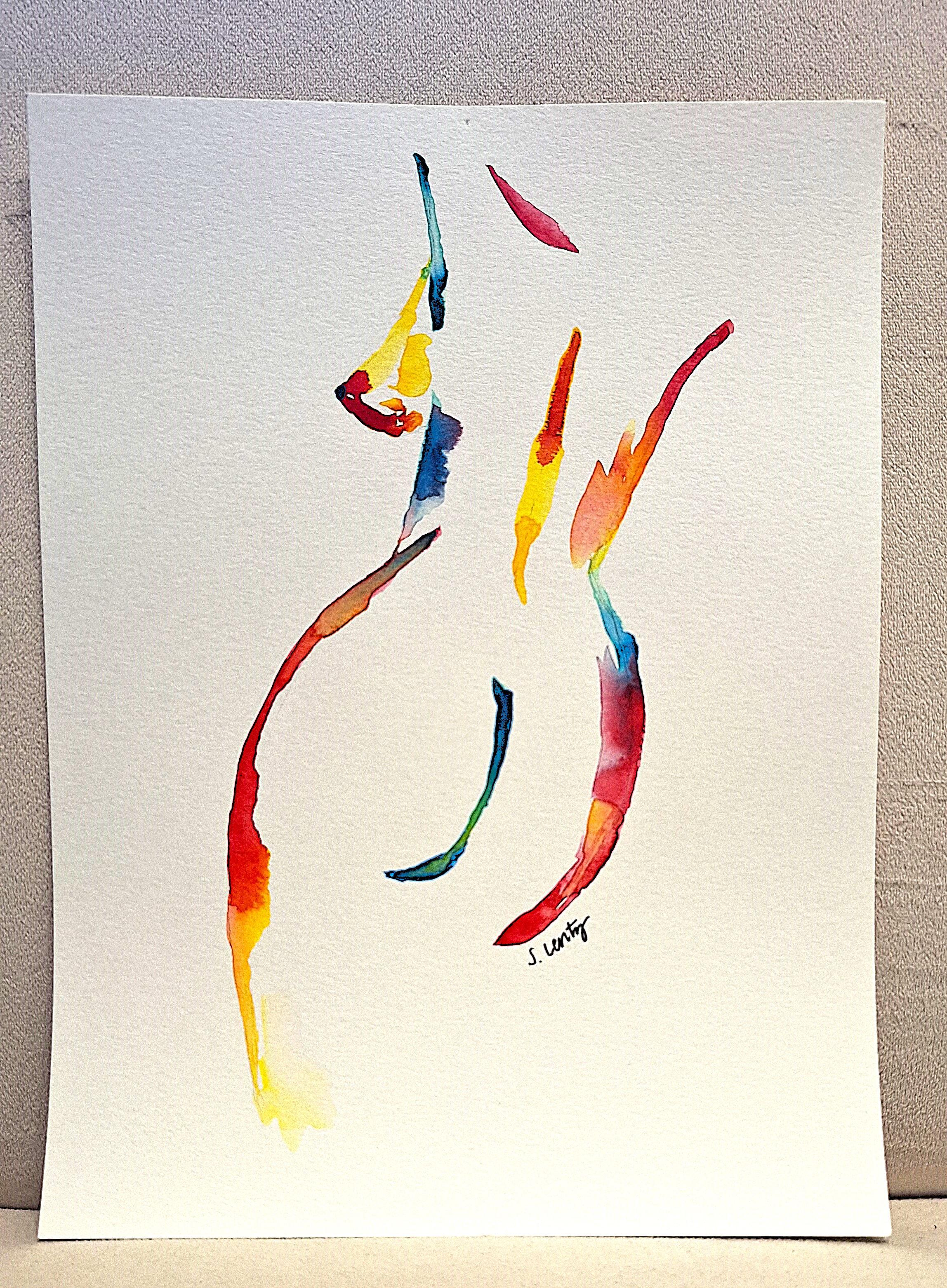 Woman Backside Watercolor