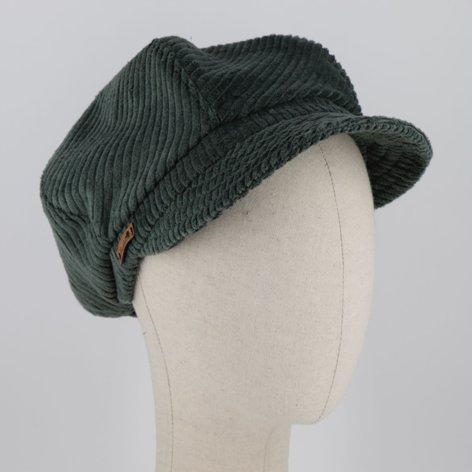 Casquette Velours vert foncé