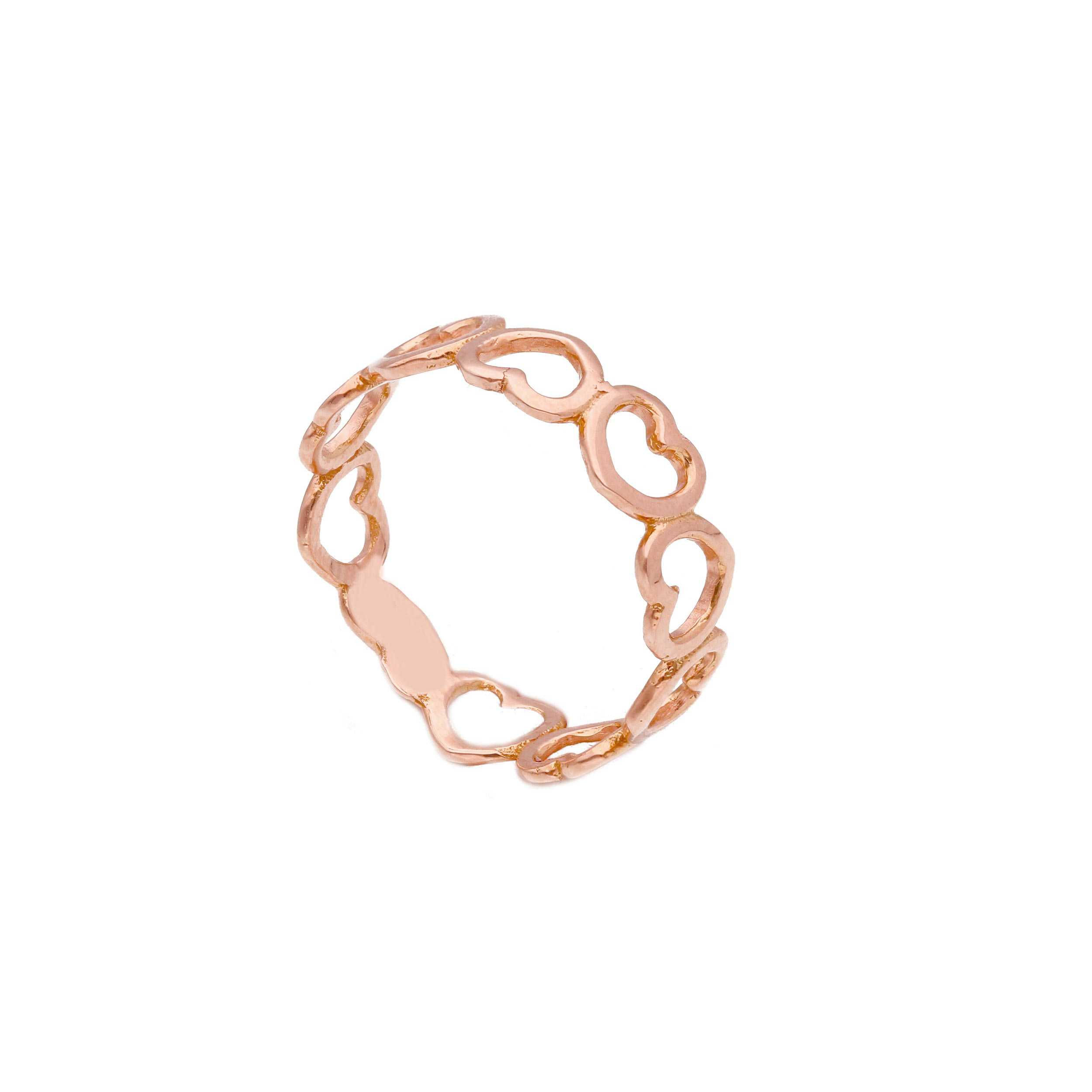 Oro 18 kt - ANELLO OR CUORI TUTTO GIRO - ORO ROSA