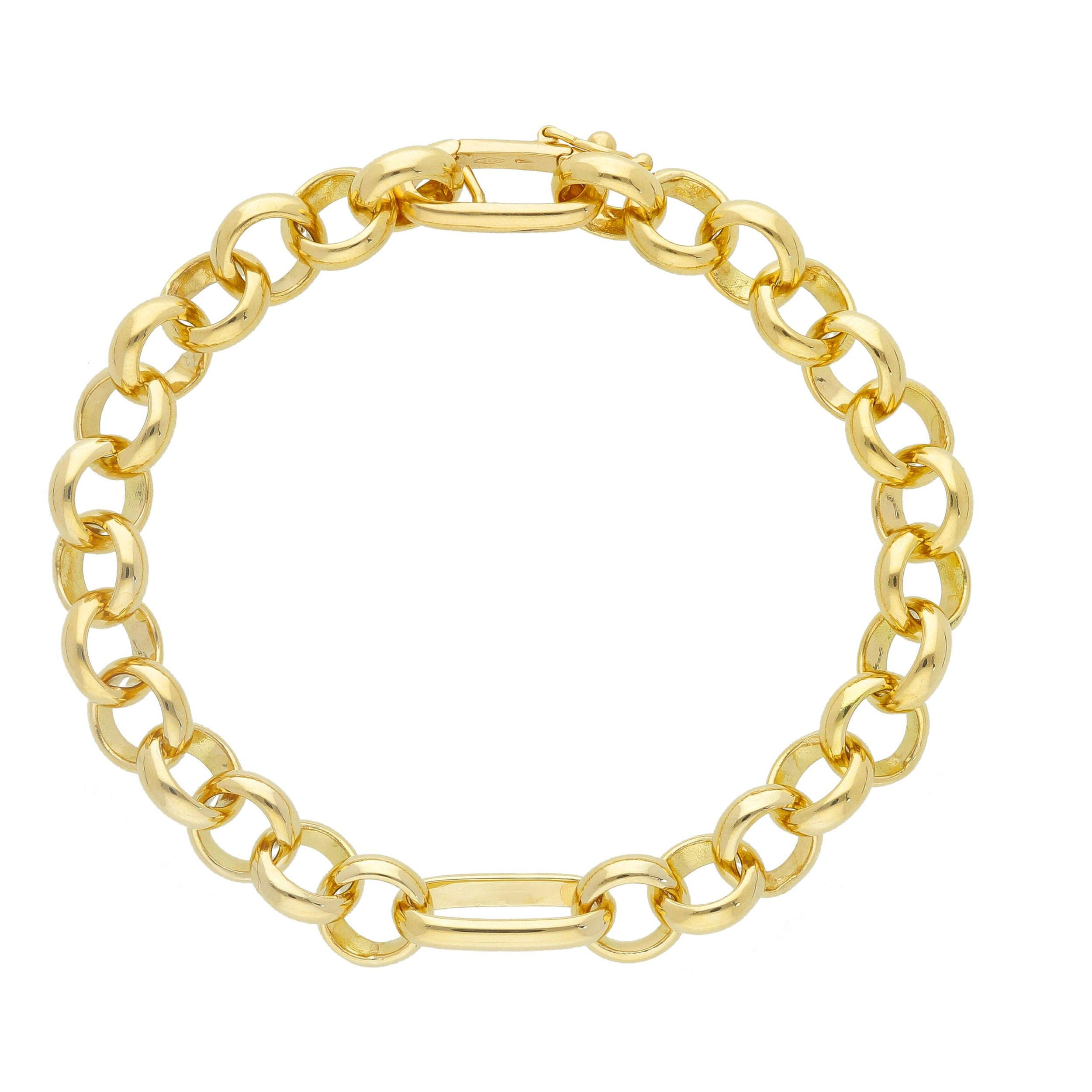 Oro 18 kt - BRACCIALE OG CANNA MEZZA TONDA - ORO GIALLO - 20cm