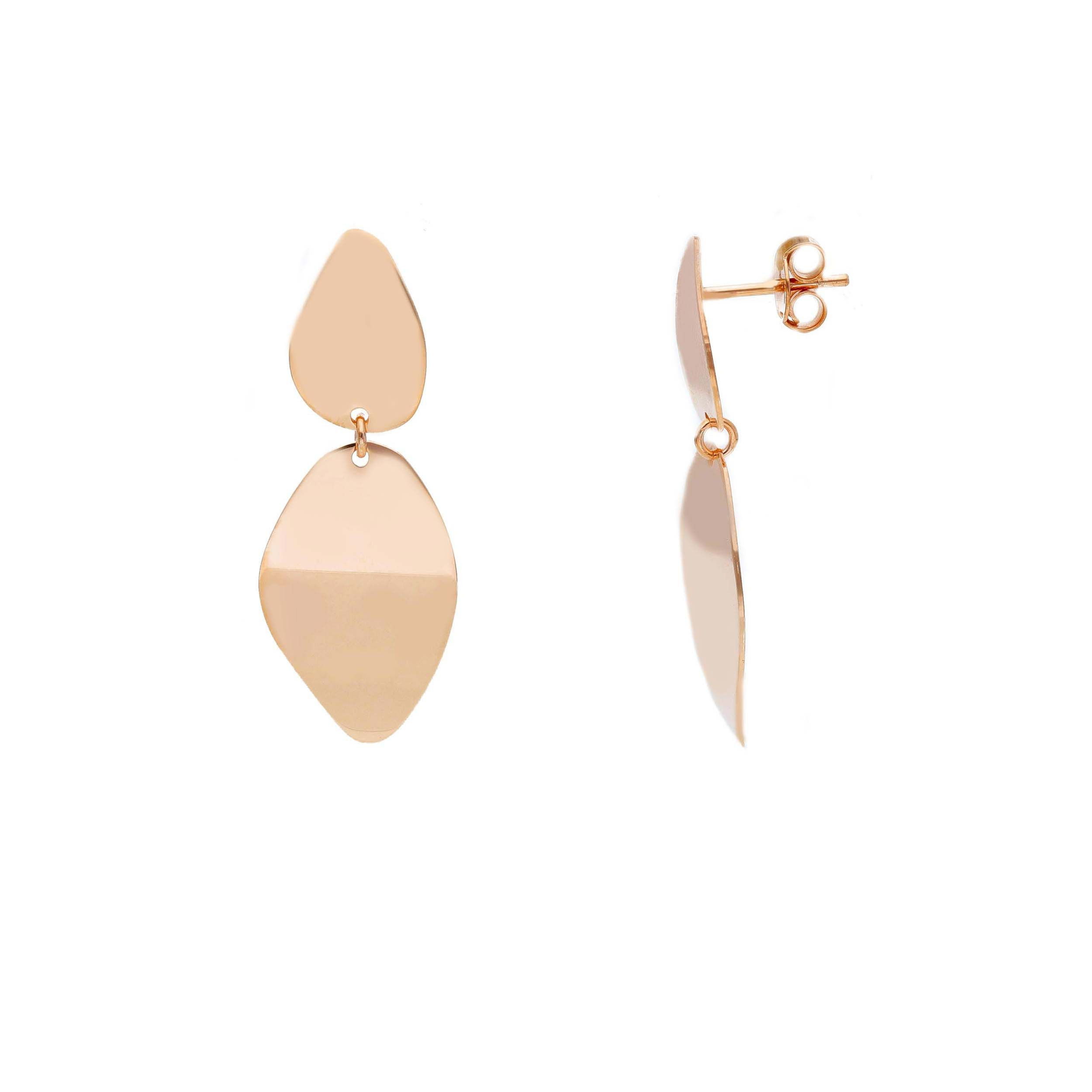 Oro 18 kt - ORECCHINO PENDENTE OR. - ORO ROSA