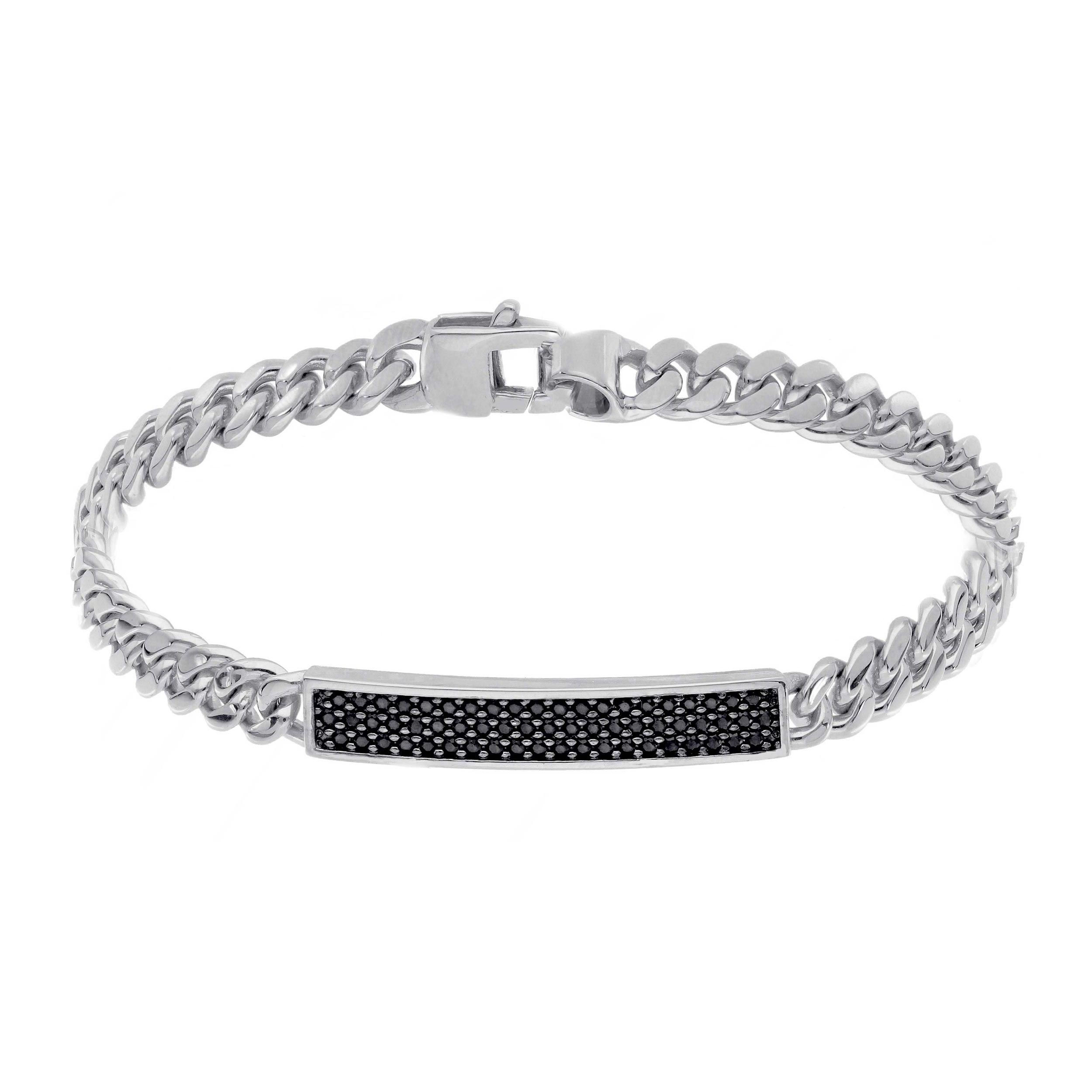 Oro 18 kt - BRACCIALE GRUMETTE OB FILO 200 SPINELLO - ORO BIANCO - 21cm