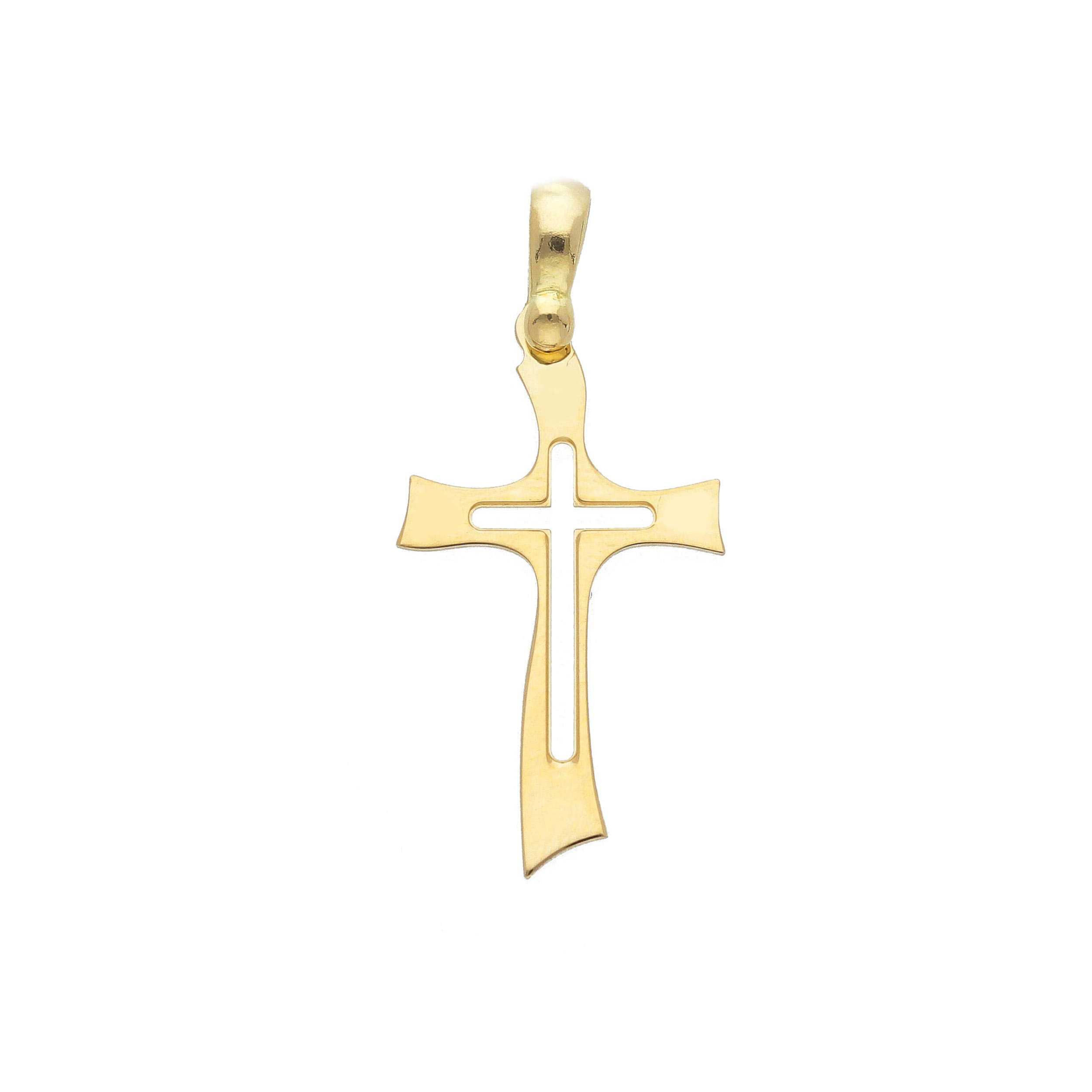 Oro 18 kt - CROCE OG TRAFORATA PICCOLA - ORO GIALLO