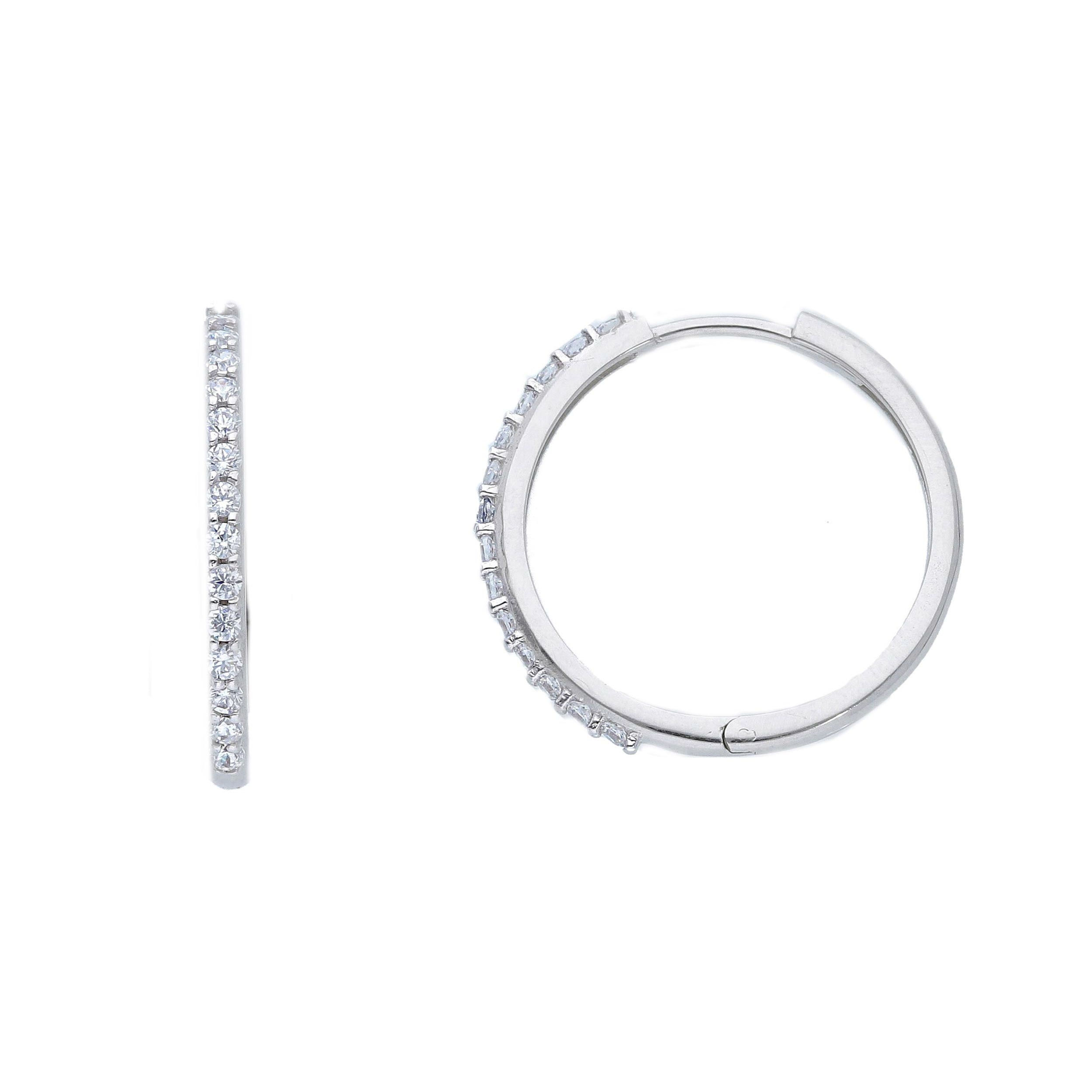Oro 18 kt - ORECC CERCHIO 20MM OB - ORO BIANCO - Ø 20mm