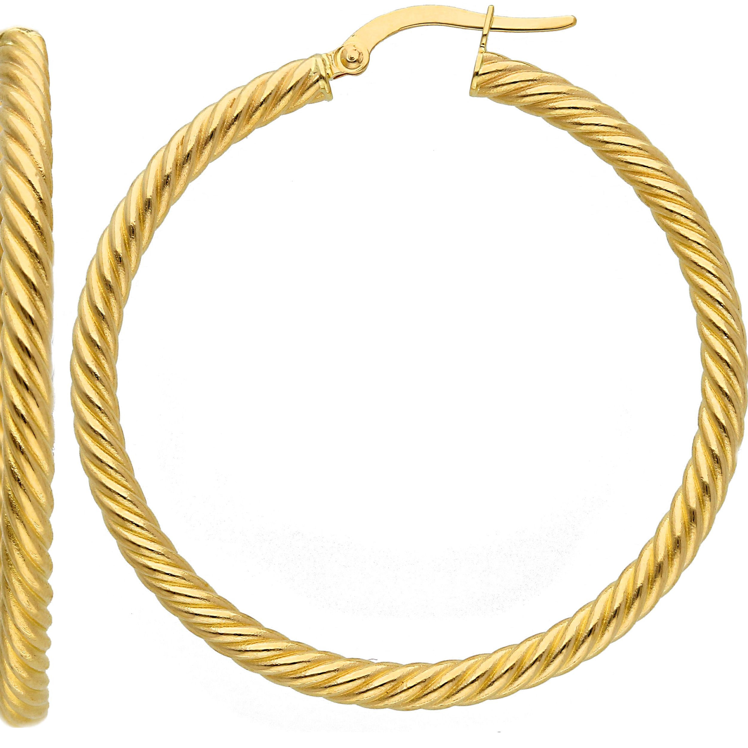 Oro 18 kt - ORECCHINI OG DIAM 35 3MM - ORO GIALLO - Ø 35mm