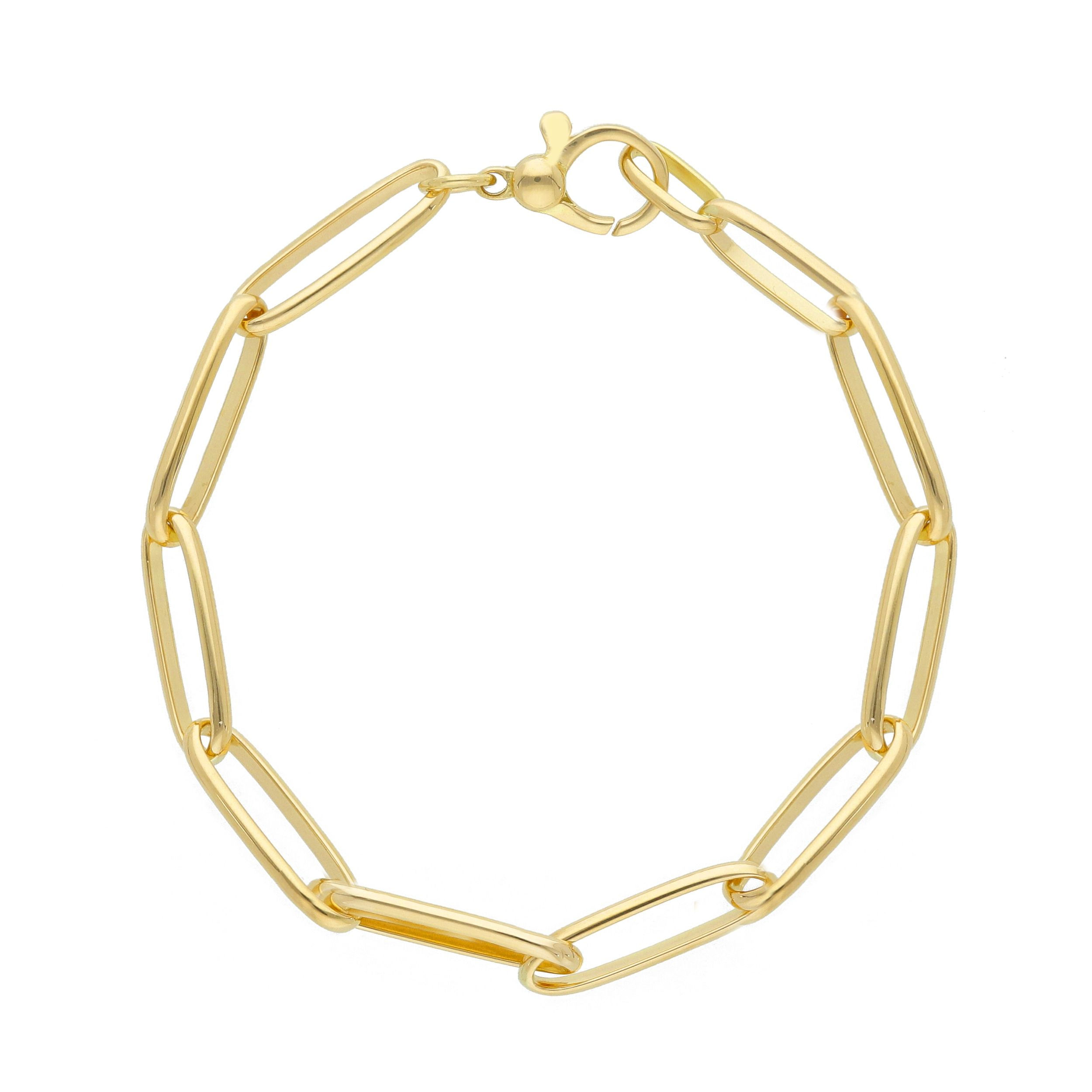 Oro 18 kt - BRACCIALE OG MAGLIA CM 18 - ORO GIALLO - 18cm