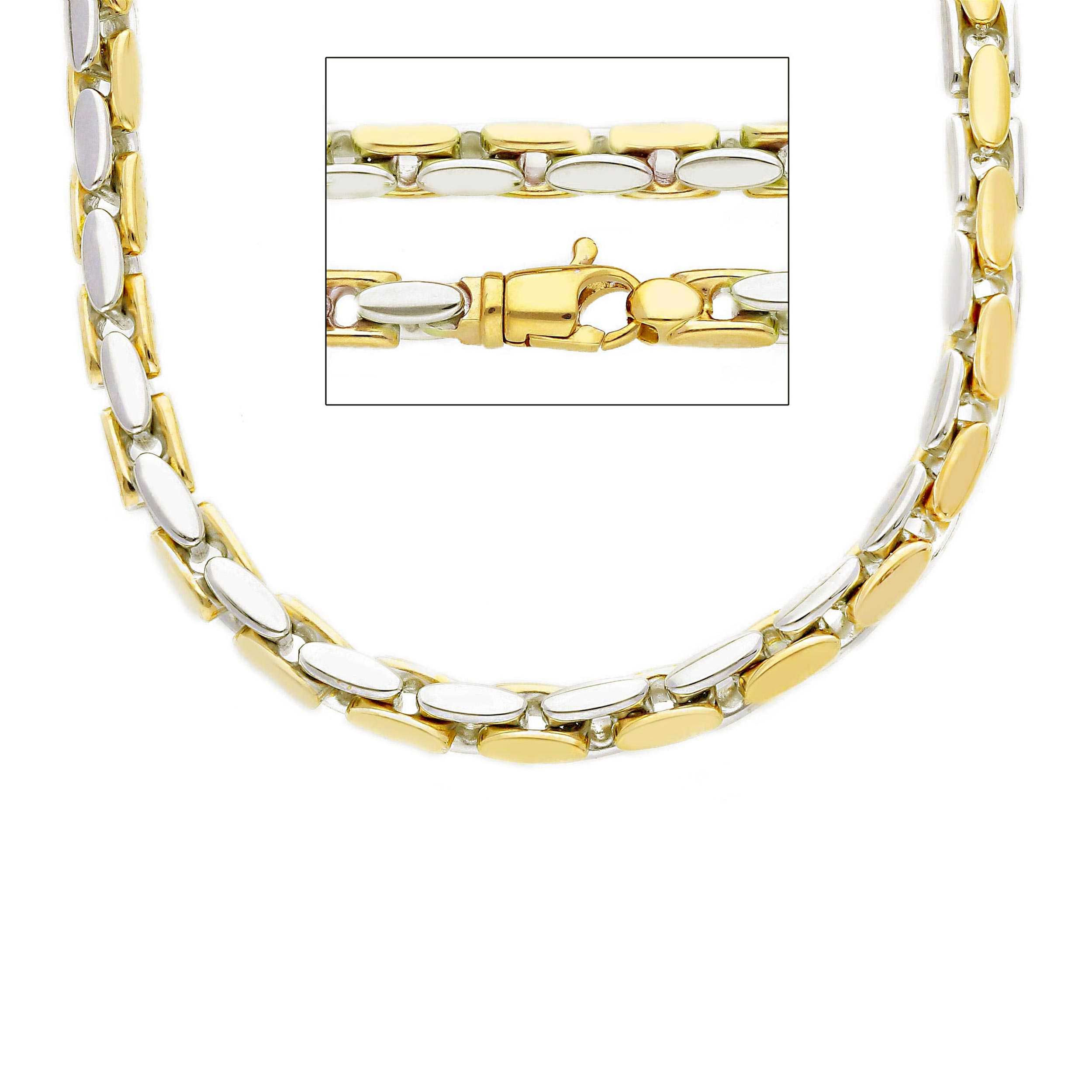 Oro 18 kt - CATENA UOMO OGB CM 50 - ORO GIALLO E BIANCO - 50cm