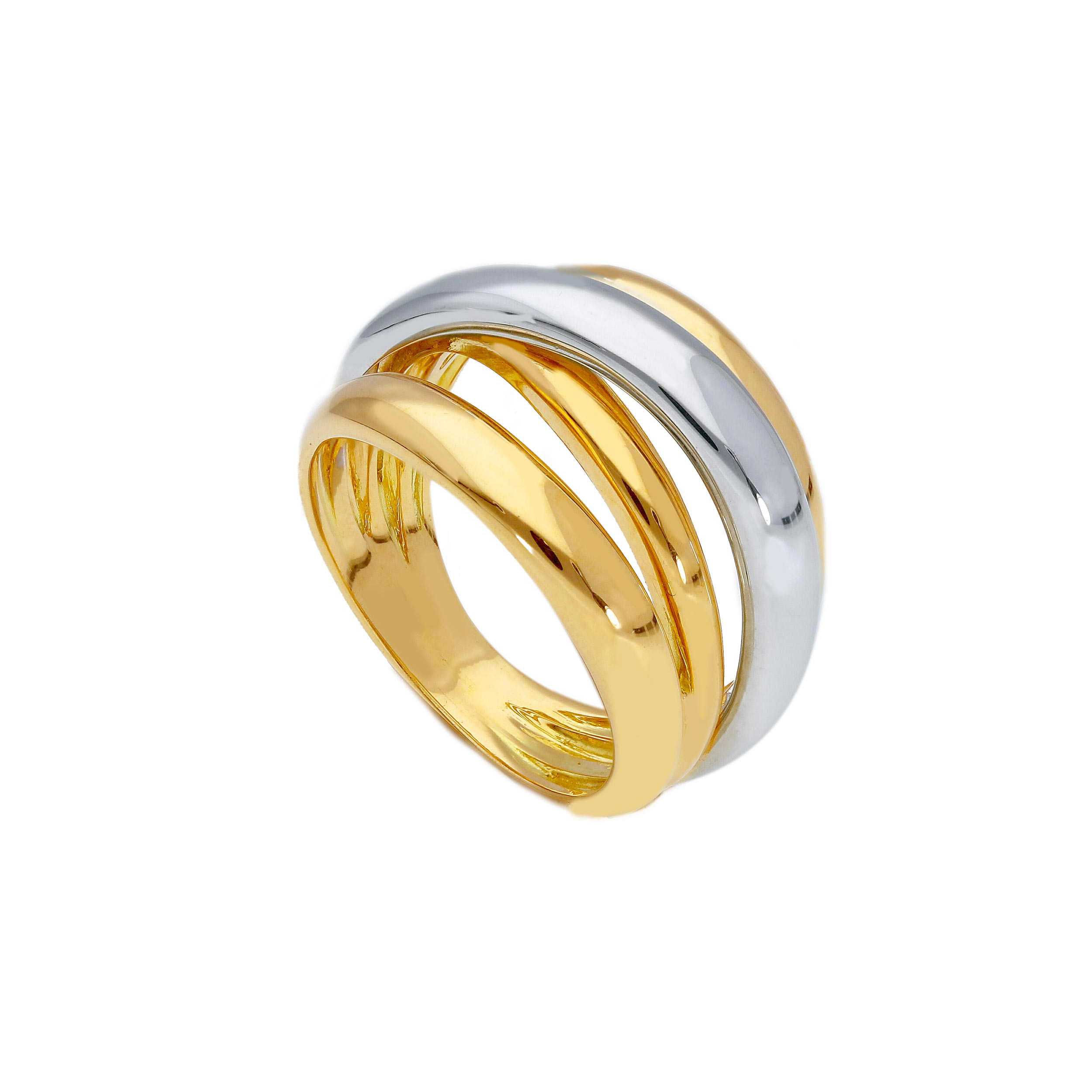 Oro 18 kt - ANELLO BICOLORE OGB - ORO GIALLO E BIANCO