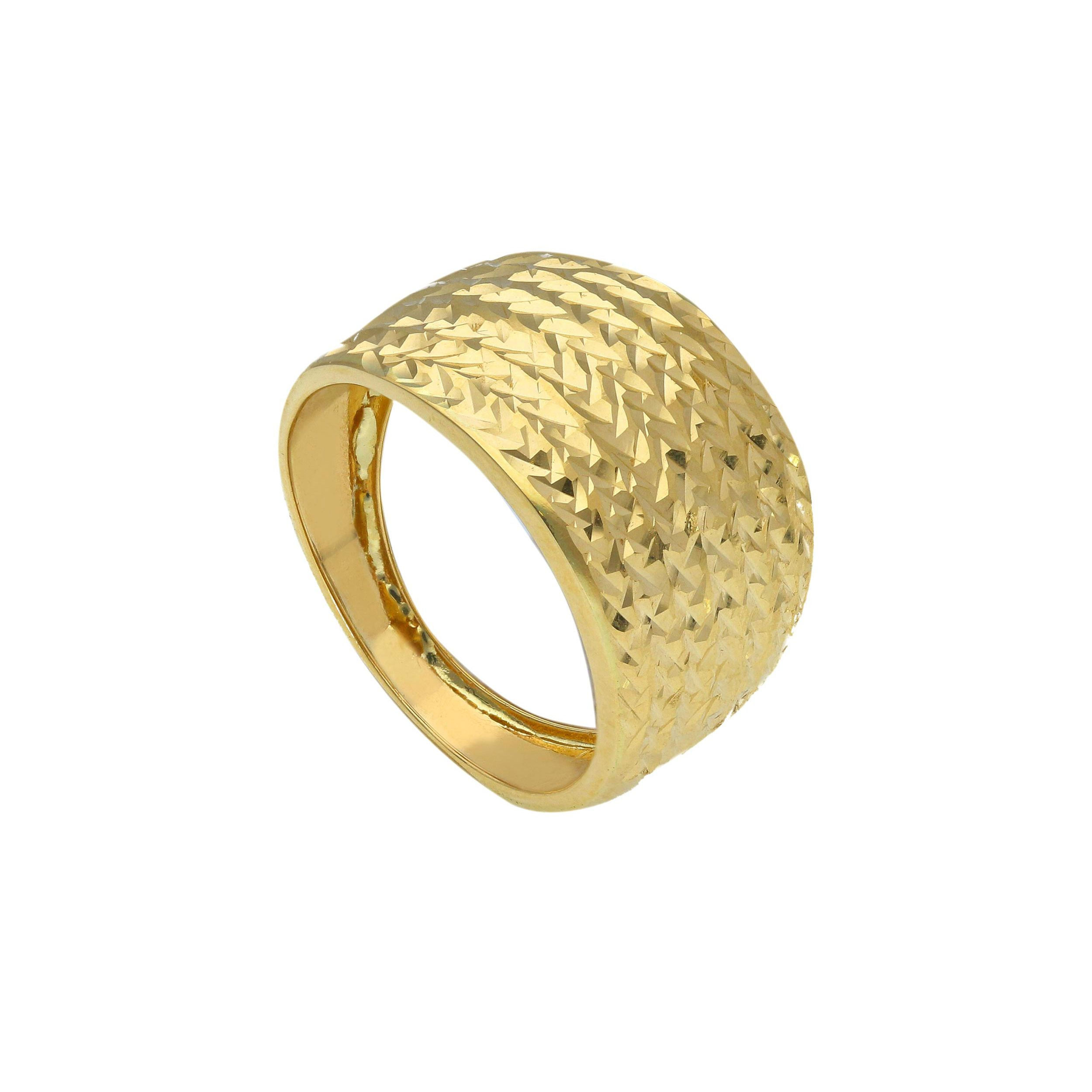 Oro 18 kt - ANELLO DIAMANTATO OG - ORO GIALLO