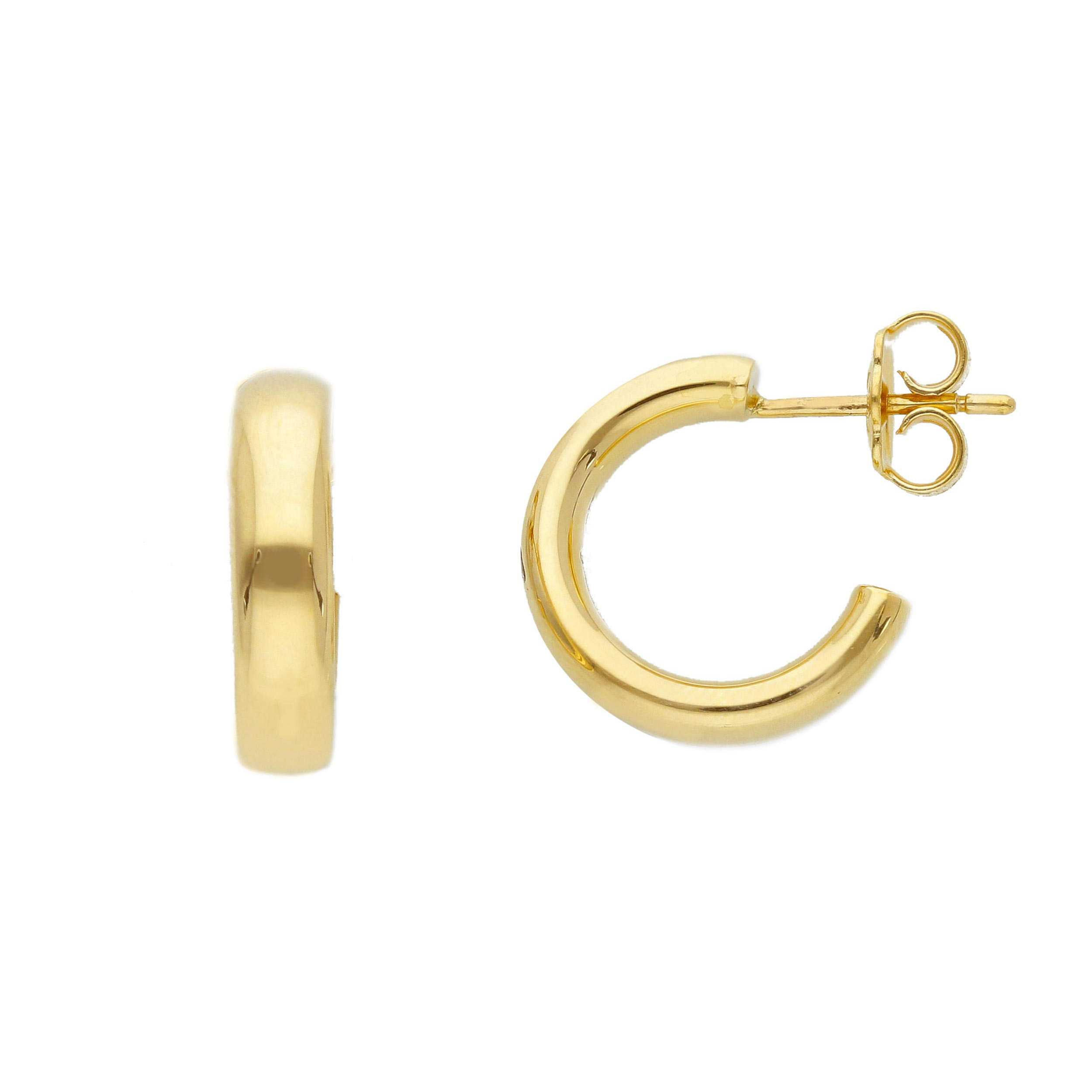 Oro 18 kt - ORECCHINI CREOLA MM.4 OG - ORO GIALLO - Ø 10mm