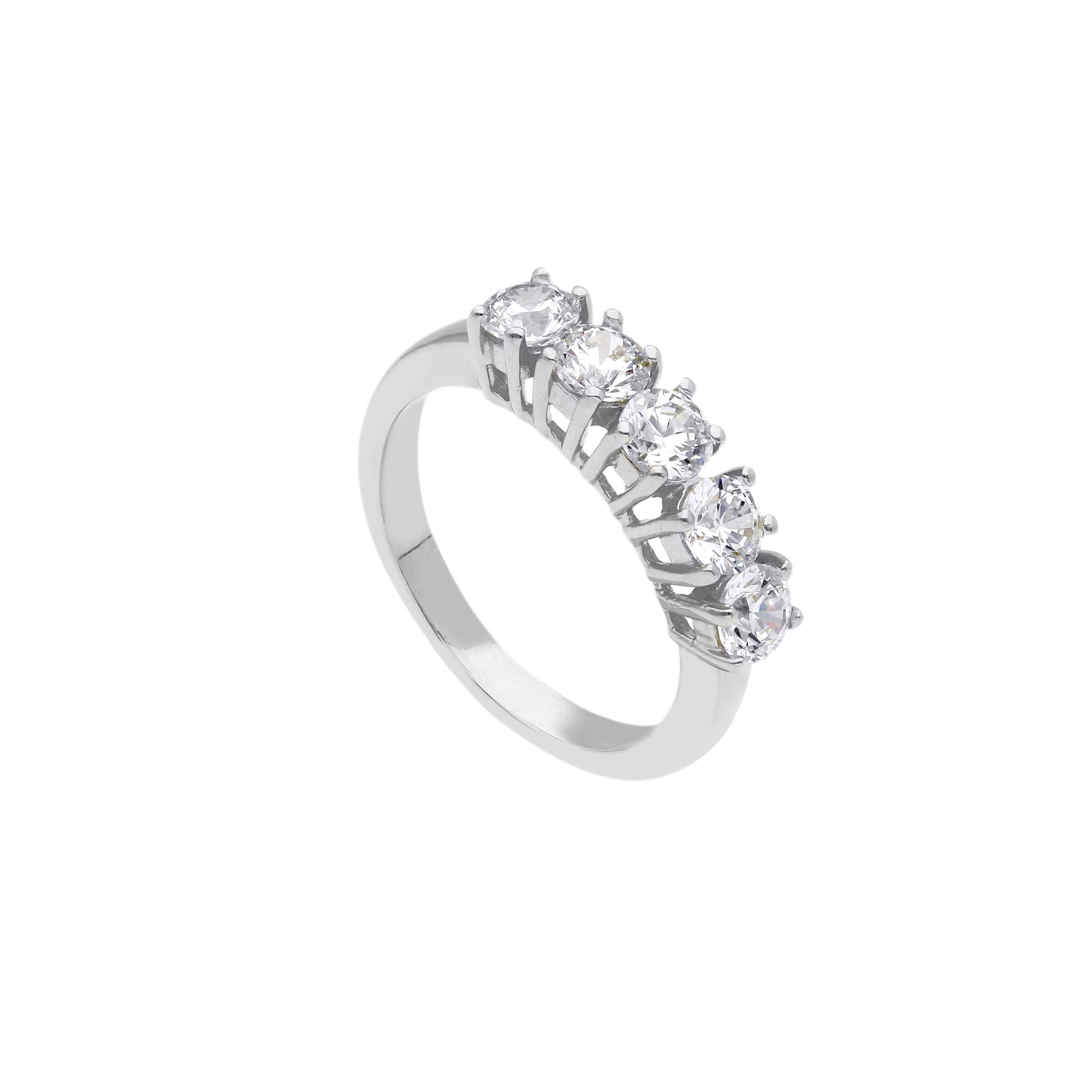 Oro 18 kt - FEDINA 5 PIETRE OB - ORO BIANCO