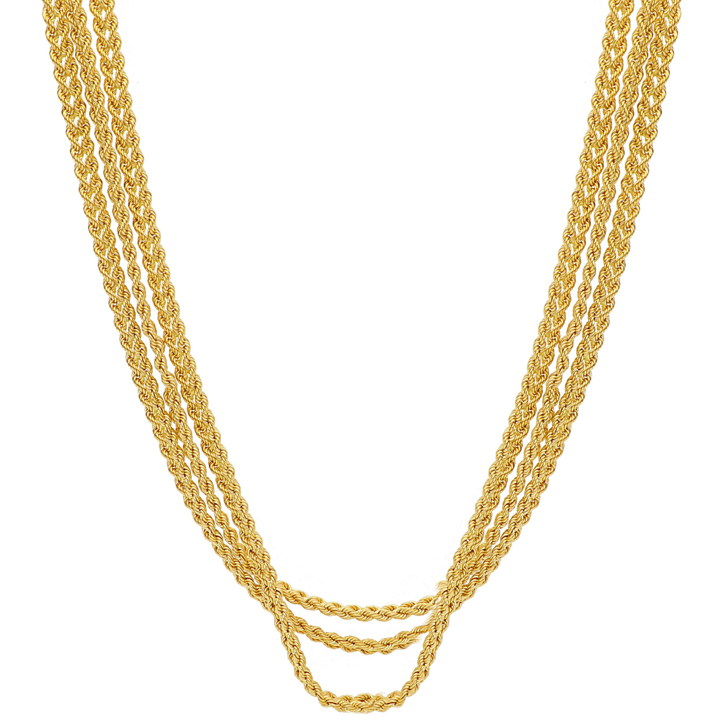 Oro 18 kt - GIROCOLLO OG CORDA 3 FILI - ORO GIALLO - 40cm