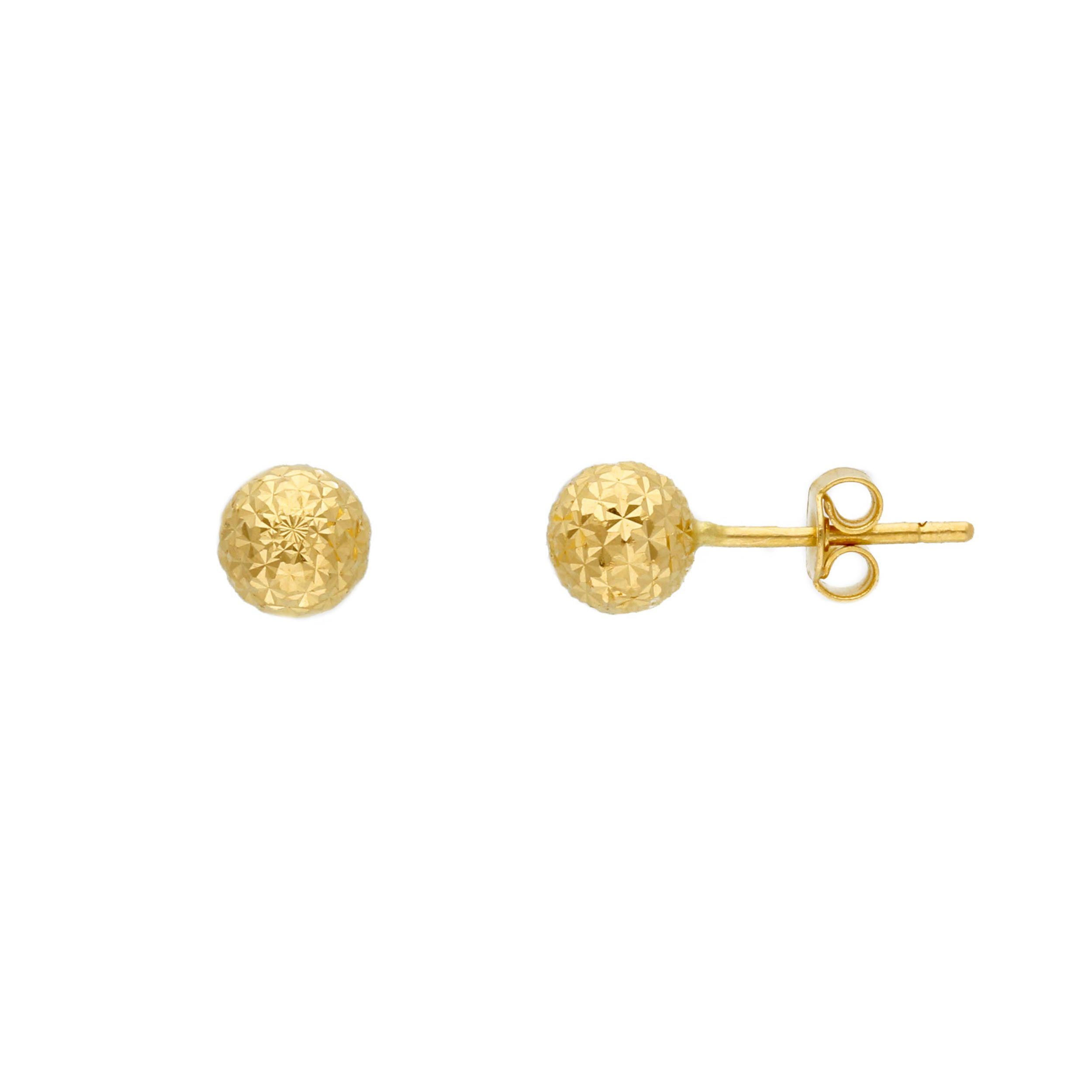 Oro 18 kt - ORECCHINI PALLINA OG 6mm - ORO GIALLO - Ø 6mm