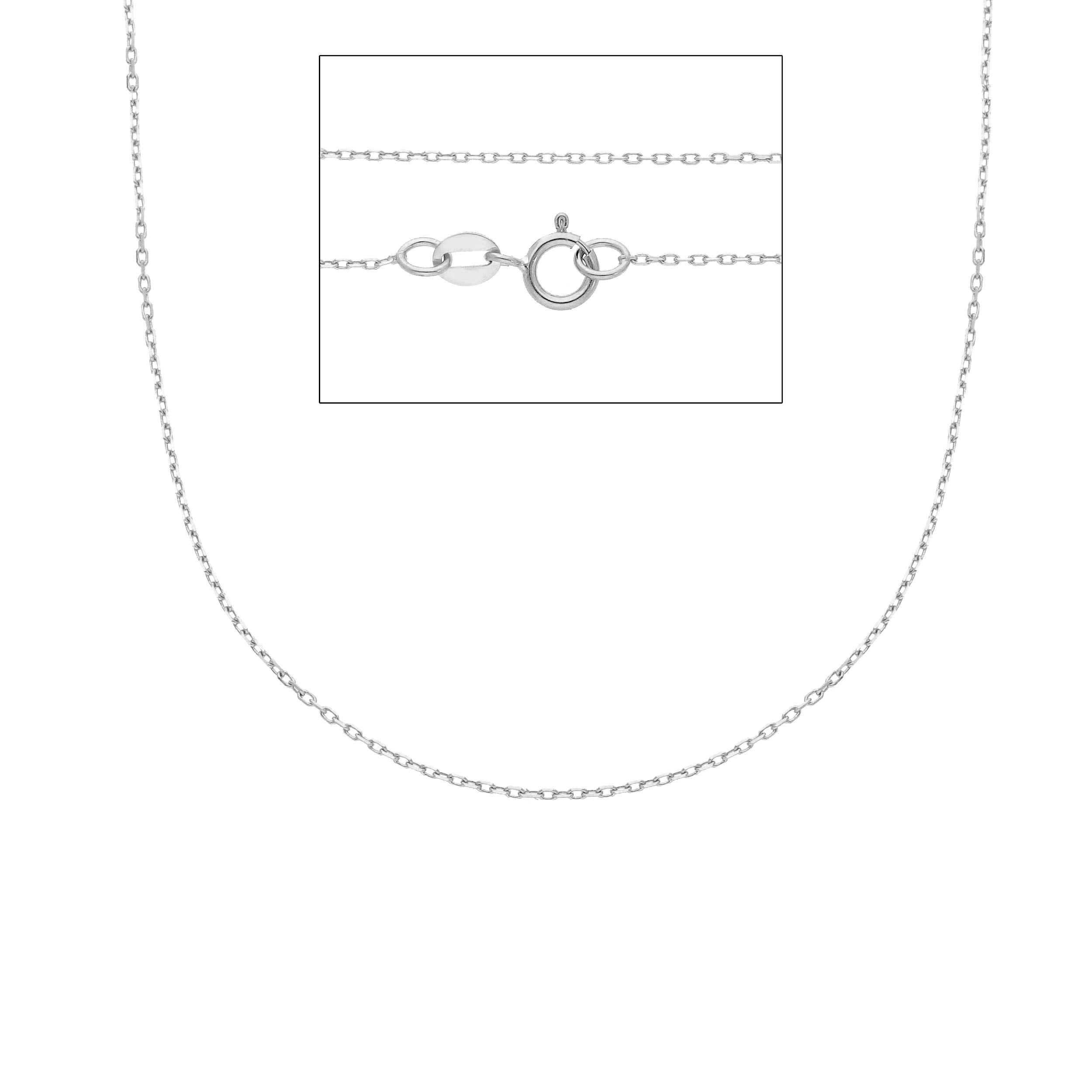 Oro 18 kt - CATENA FORZATINA OB CM 40 - ORO BIANCO - 40cm