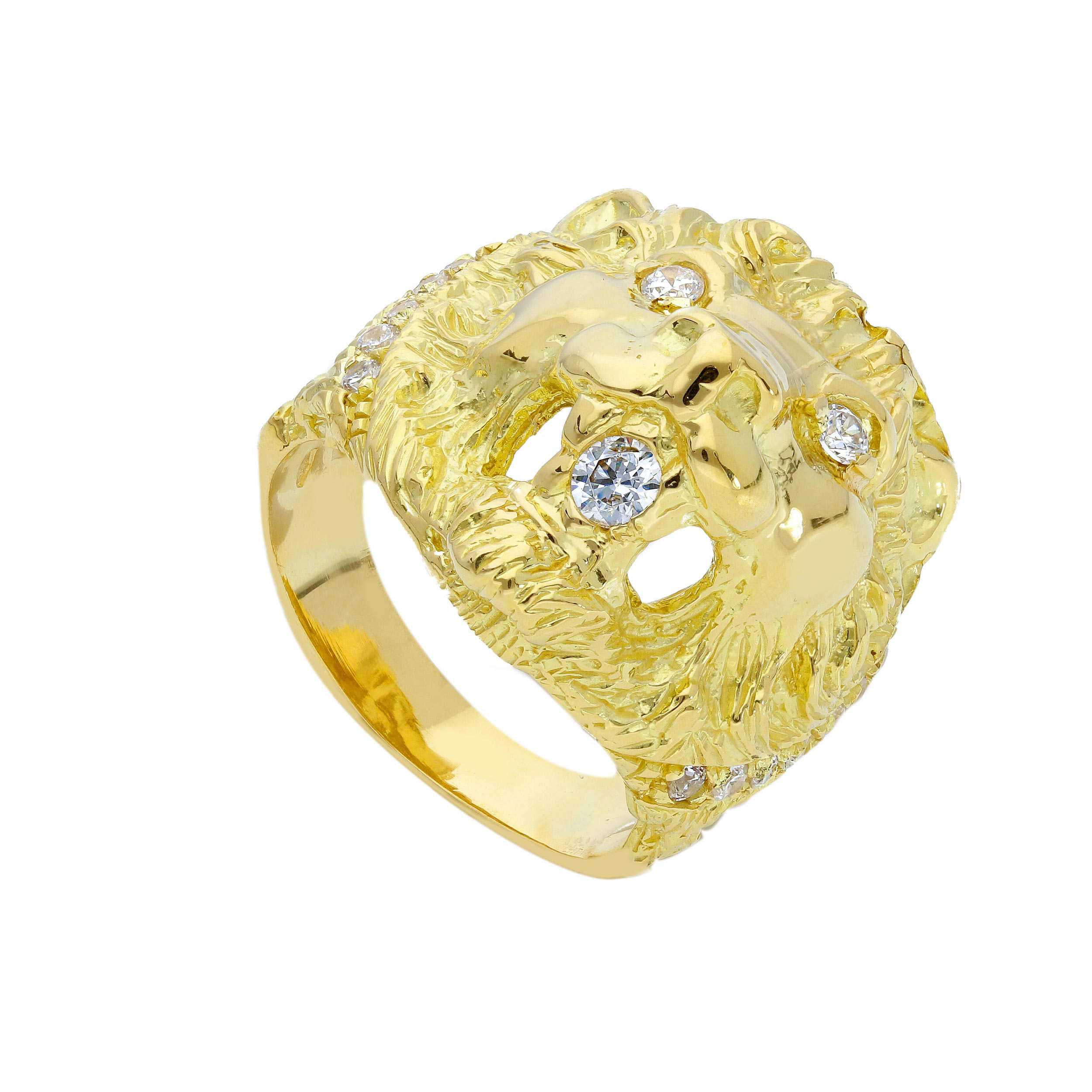Oro 18 kt - ANELLO UOMO OG E ZIRCONI - ORO GIALLO