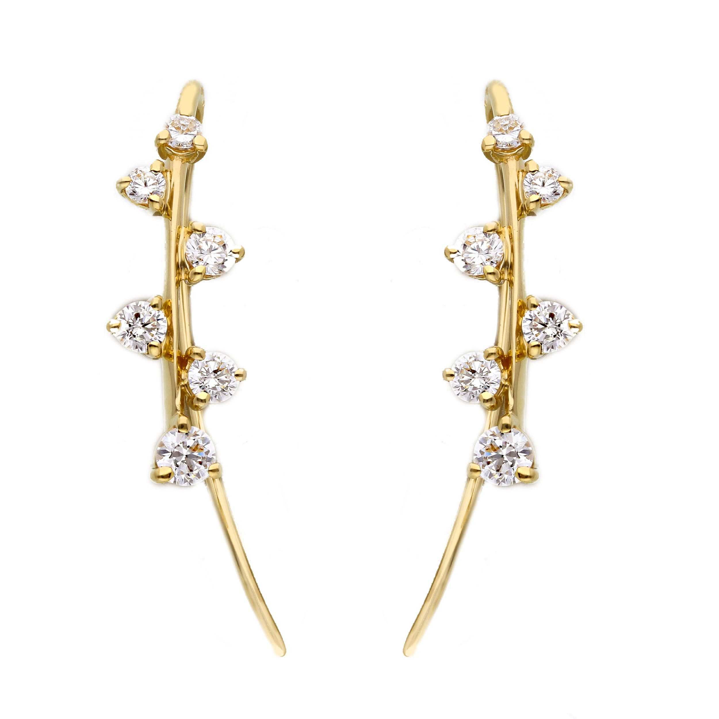 Oro 18 kt - ORECCHINI OG ZIRCONI - ORO BIANCO