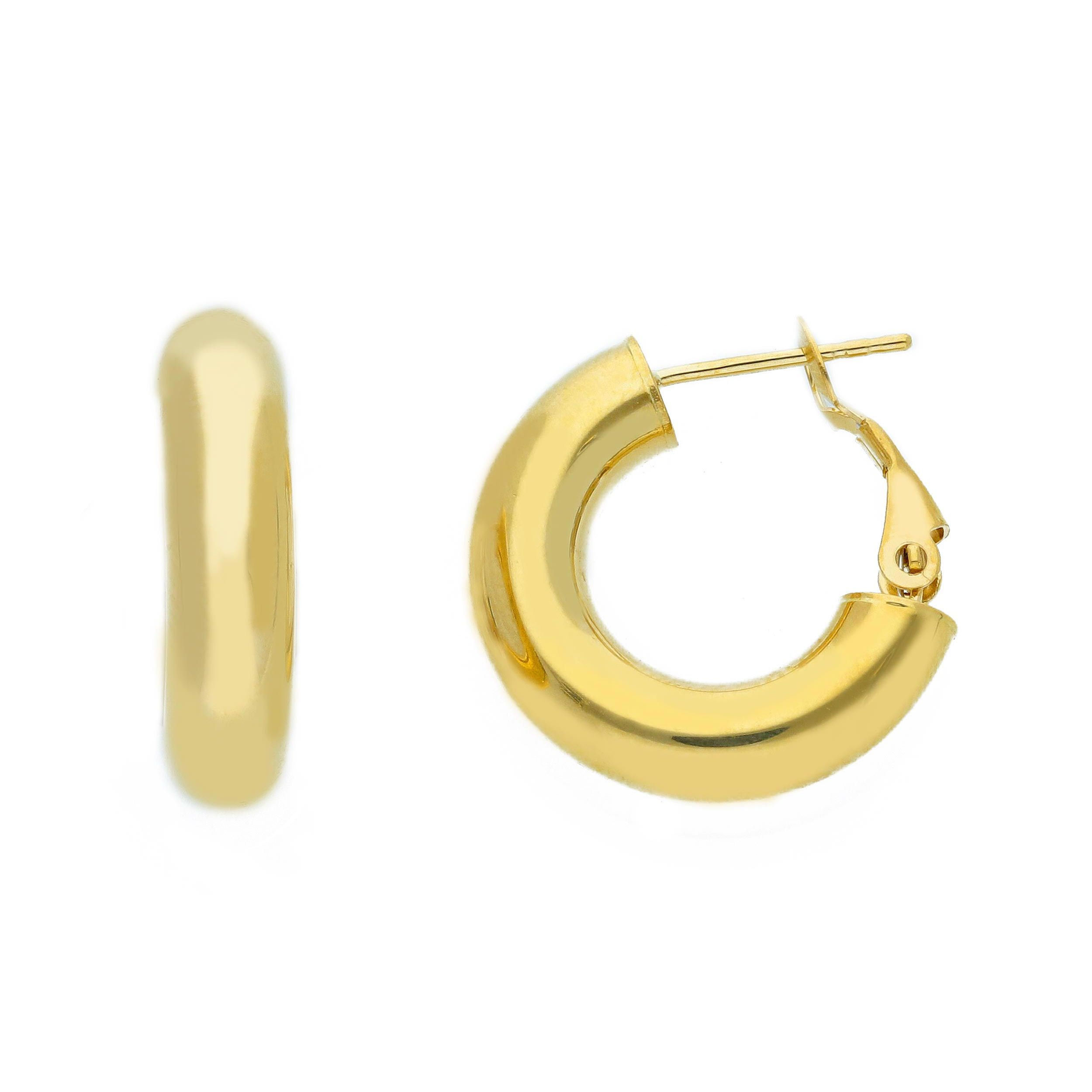 Oro 18 kt - ORECC. CERCHIO DIA10 MM5 PERNO CLIP - ORO GIALLO - Ø 10mm
