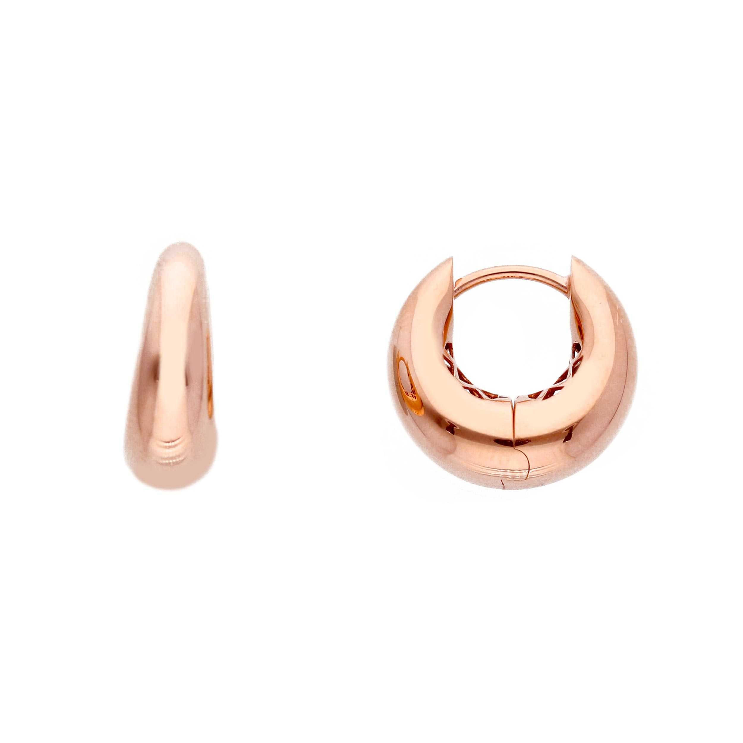 Oro 18 kt - ORECCHINI OR CERCHIO SCATTINO - ORO ROSA