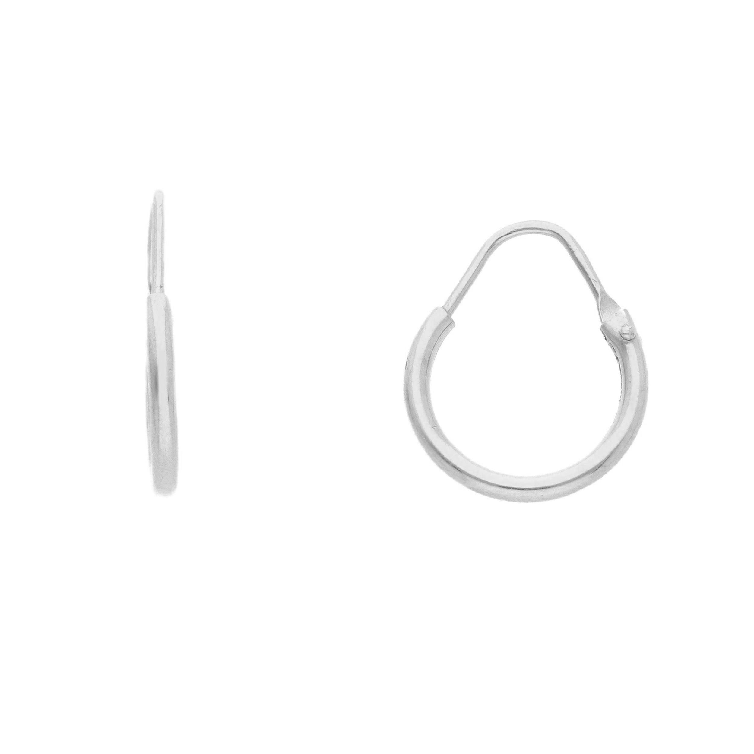 Oro 18 kt - ORECCHINO OB 1.6 MM - DIAM 10 - ORO BIANCO - Ø 10mm