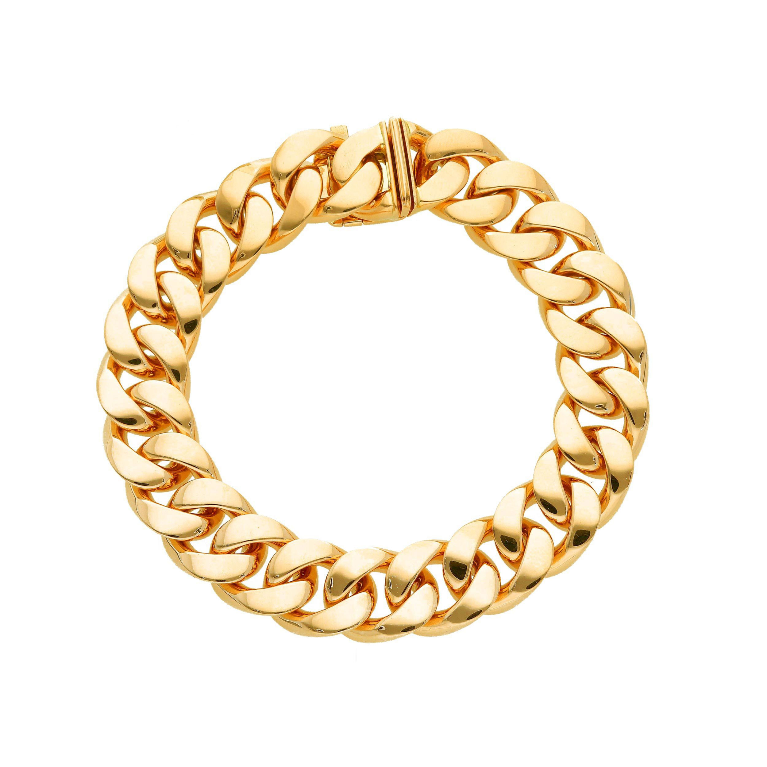 Oro 18 kt - BRACCIALE OG GRUMETTE - ORO GIALLO - 19cm