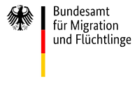 Das Logo des Bundesamts für Migration und Flüchtlinge mit einem Adlerwappen.