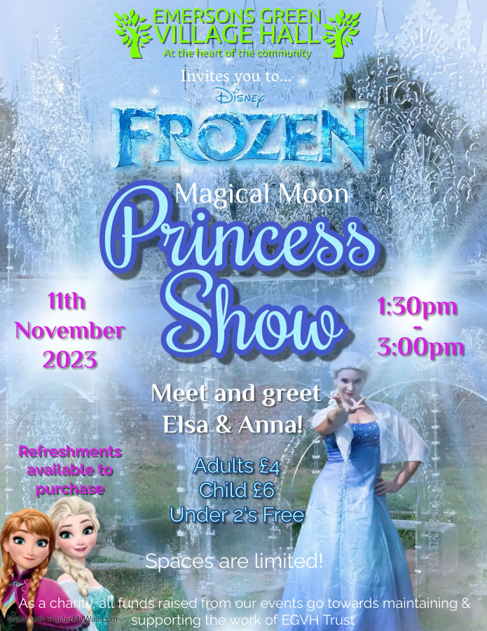 Frozen Princess Show with Meet and Greet 4.00pm - 5.30pm
