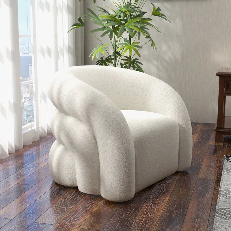 Thumbnail: Upholstered Swivel Barrel Chair