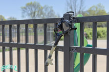 Mask and Snorkel on Fence