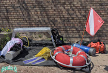 SCUBA gear and dive buoy
