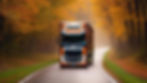 give me a stripe picture where is a truck (volvo or scania) and it drive on the road - bac