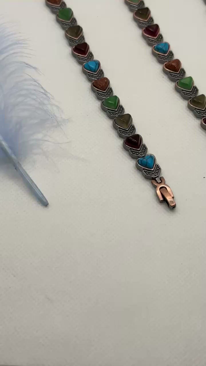 Thumbnail: Copper & crystal bracelet 