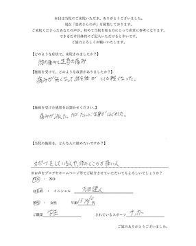 痛みが消えた。