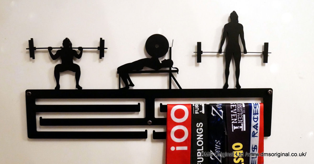 Female Powerlifting medal hanger