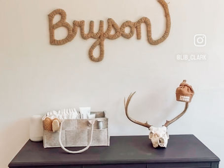 rope letters. Cozy vibe. western nursery, toddler, baby, country name sign DIY