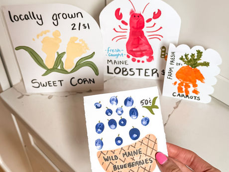 DIY toddler art, handprint, footprint, finger prints, craft, clothespin display, summer, fall