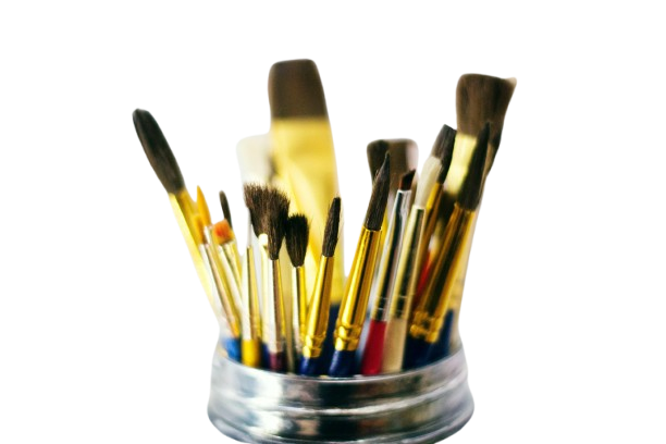 Pinceaux peinture sur porcelaine