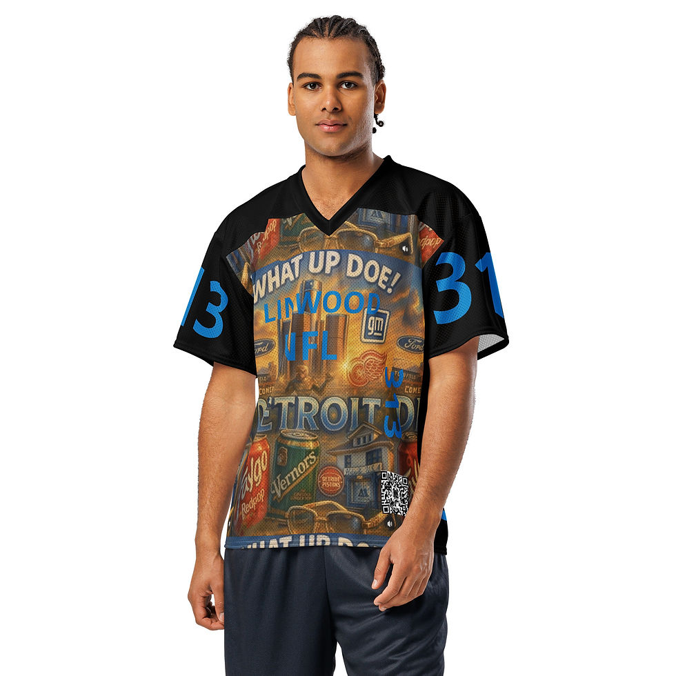 Thumbnail: LINWOOD " WHAT UP DOE" football jersey