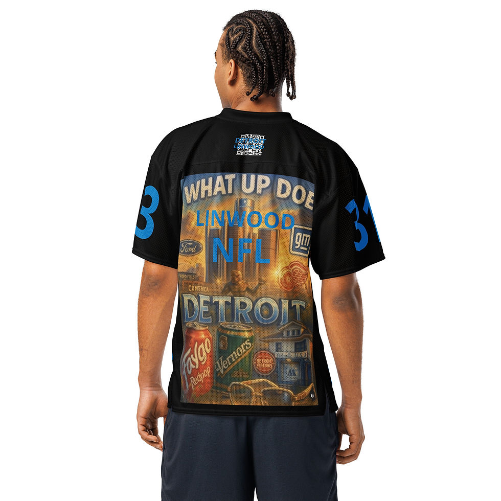 Thumbnail: LINWOOD " WHAT UP DOE" football jersey