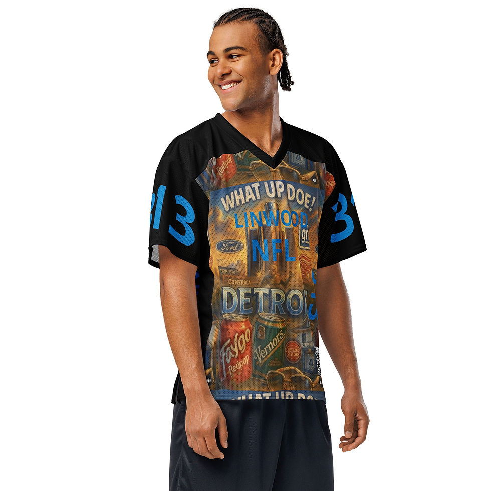 Thumbnail: LINWOOD " WHAT UP DOE" football jersey