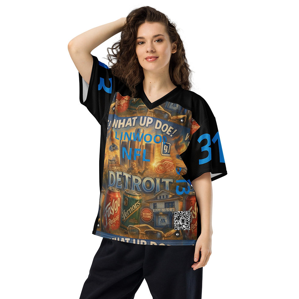 Thumbnail: LINWOOD " WHAT UP DOE" football jersey