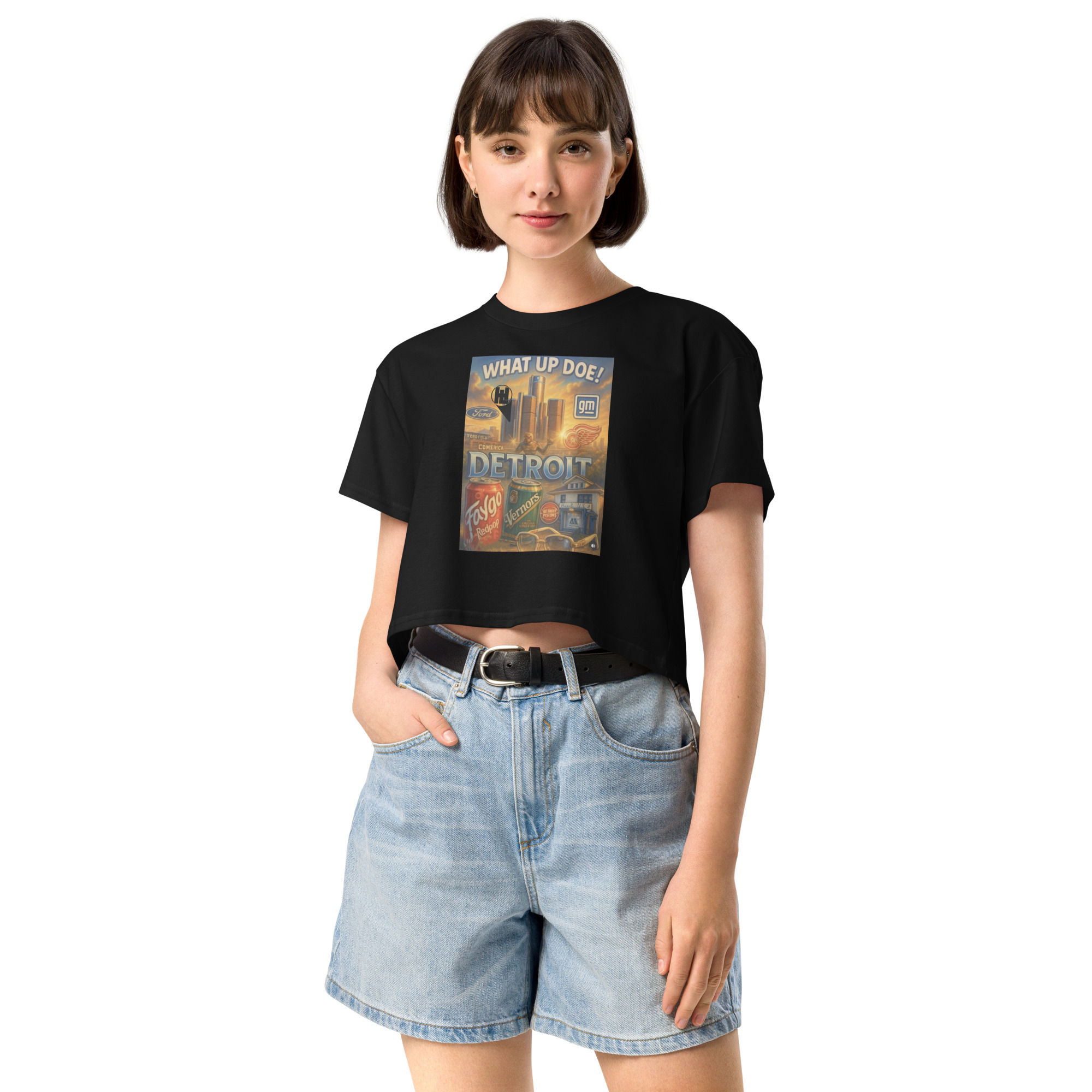 WHAT UP DOE Women’s crop top