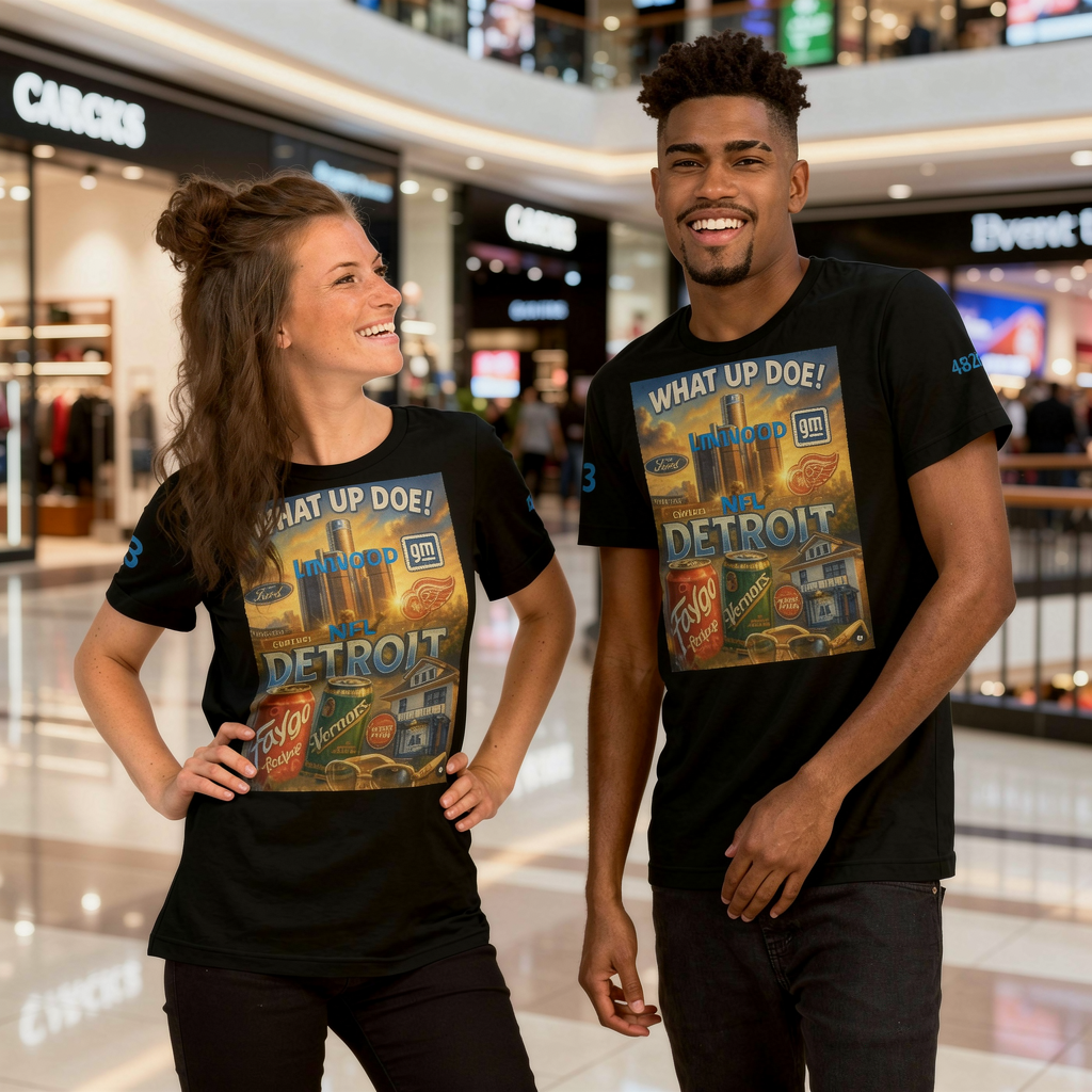 Detroit Linwood ' WHAT UP DOE " T-shirt