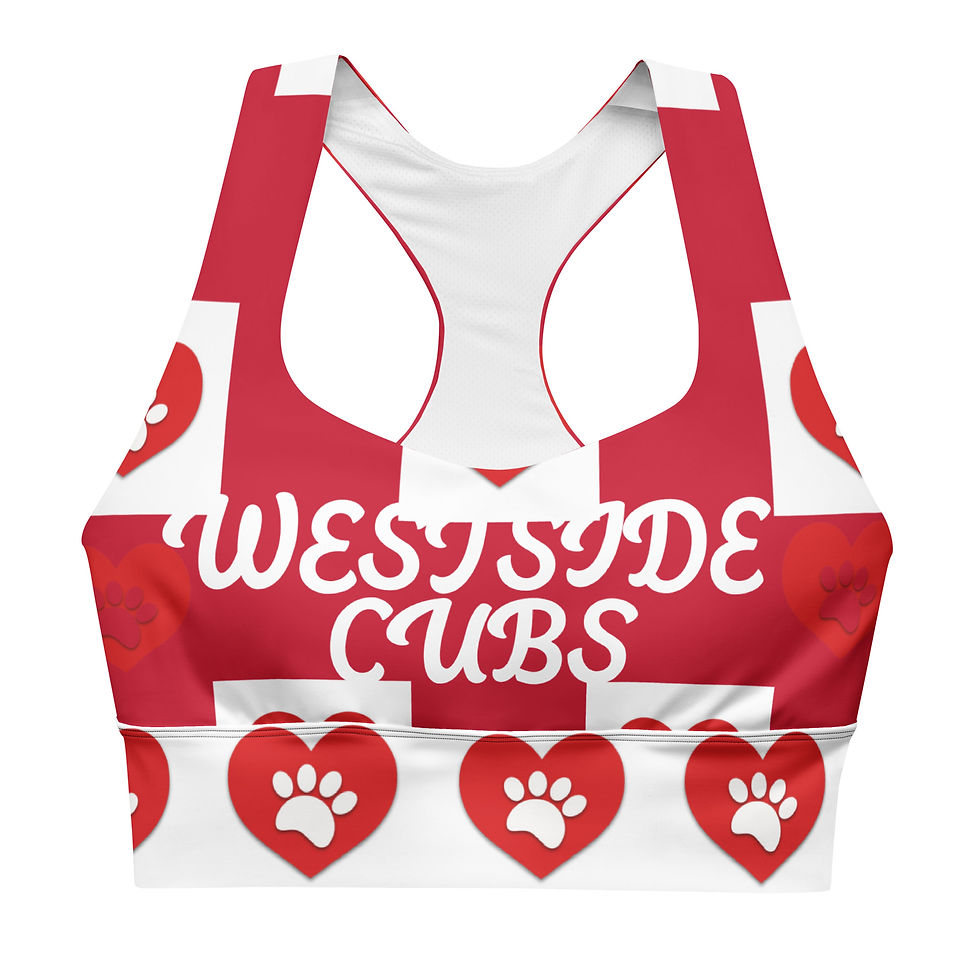 WESTSIDE CUBS Recycled Longline Sports Bra