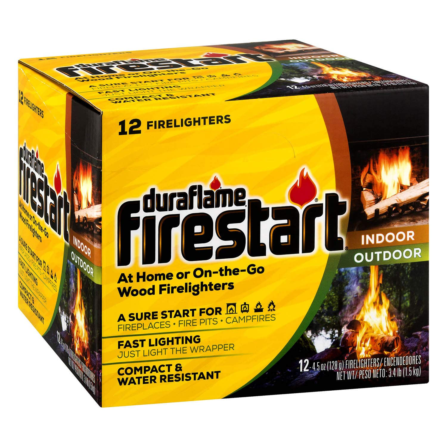 duraflame Firestart Indoor/Outdoor Firelighters 12 pack Yellow