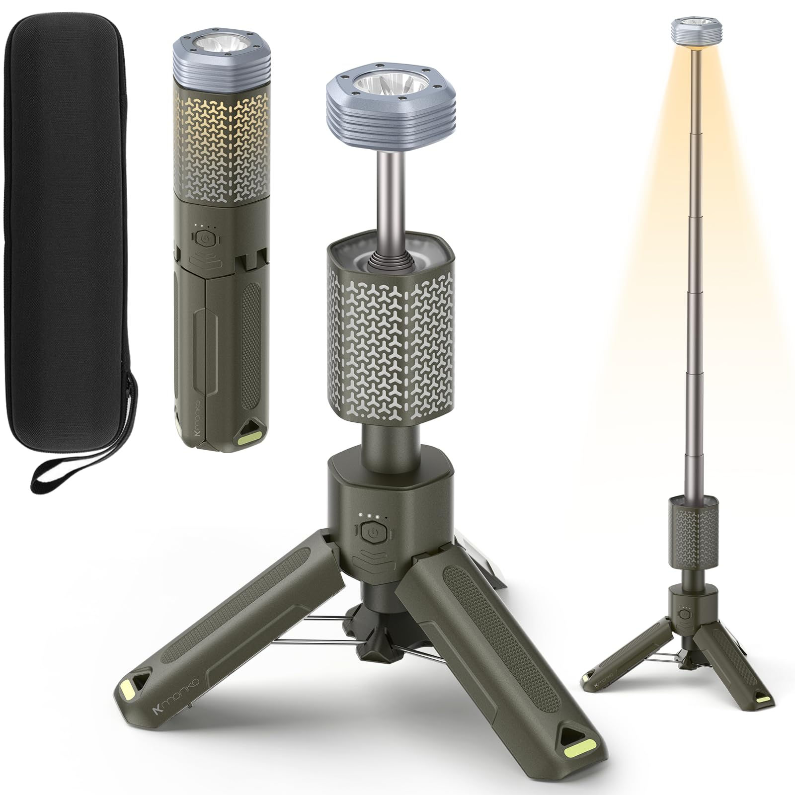 MORIKO Camping Lights Rechargeable Telescopic Portable Collapsible Magnetic Lant