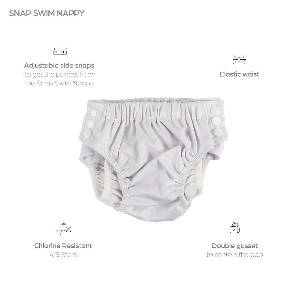 Thumbnail: Nestling Reusable Swim Nappy - Blue Fish