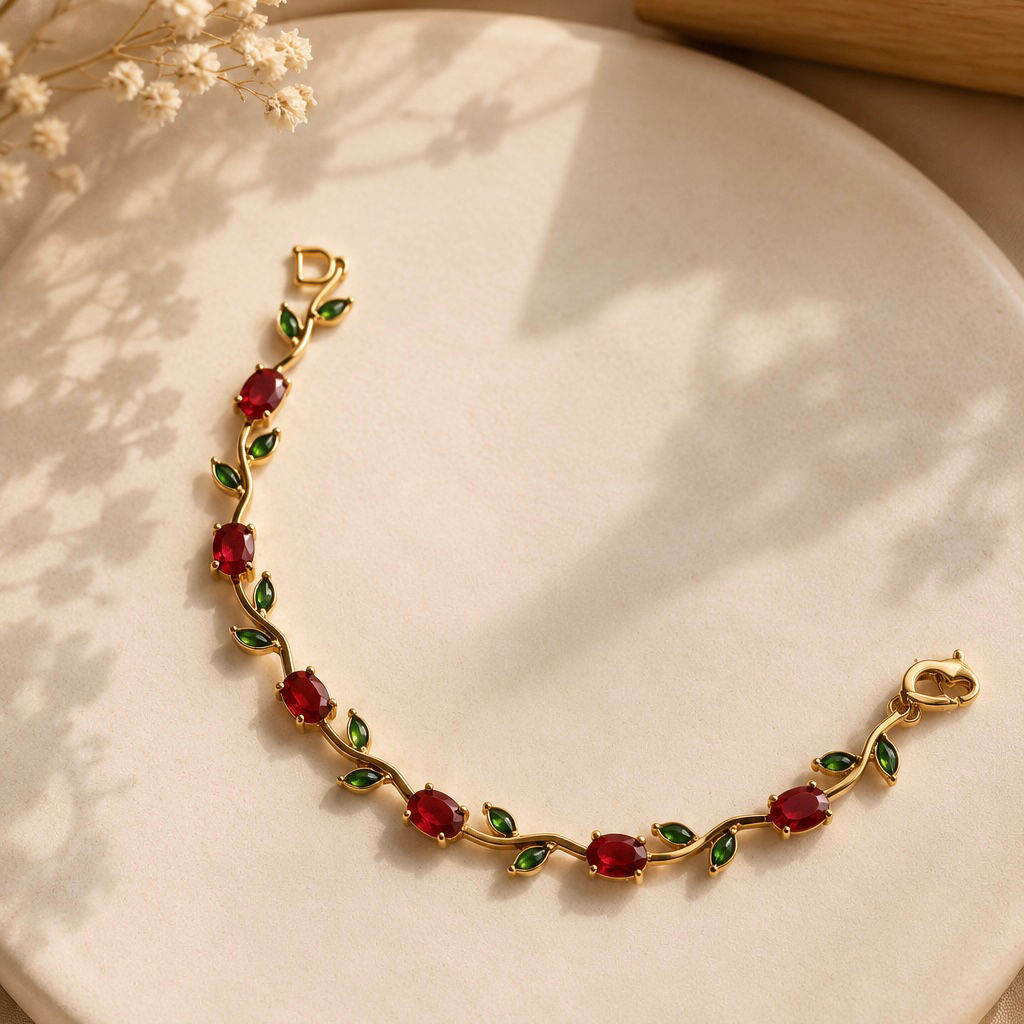 Red tulip bracelet 